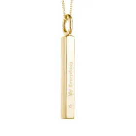 Colgante para Cenizas Cilindro nombre oro