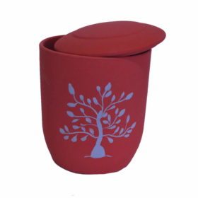 urna biodegradable arbol de vida rojo